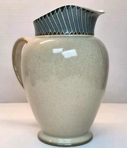 Denby Luxor Ceramic Lg Pitcher Detailed Rim & Handle Colors: Sand Blue Green - Picture 1 of 7