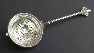 Teesieb, 800 Silber,Koch und Bergfeld,Maskaronen Griff, tea strainer - Bild 1 von 8