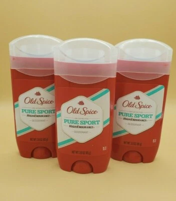 Desodorante Old Spice High Endurance - Aroma PURE SPORT - 3 OZ cada uno - Lote de 3 Foto 1 de 3
