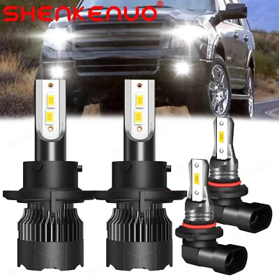 For 07-14 Ford Expedition 6000K LED Headlight Hi/Lo +Fog Light 4 Bulbs Combo kit - Image 1 of 4