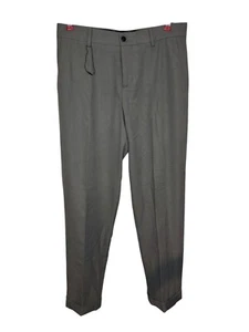 Zara Men's Dress Pants Cuffed Stretch Flat Front Knit Tapered Gray Sz. 30 NWOT - Picture 1 of 10