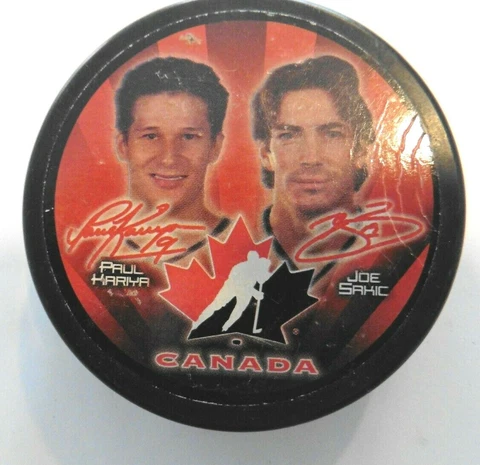 MC DONALD'S 2002 Paul Hariya/Joe Sakic Official Made In Slovakia Hockey Puck (n) Cover