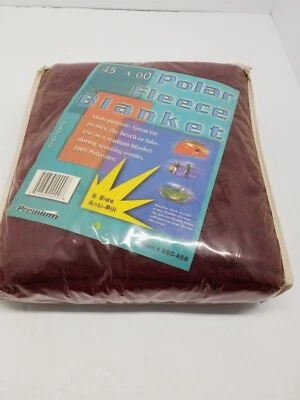 45"x60" Polar Fleece Blanket 2 Side Anti-Pill Red, NEW IN ORIGINAL PACKAGING - Image 1 of 2