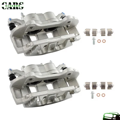 For 2012 2013 2014-2020 DODGE GRAND CARAVAN Front Pair Brake Calipers w/ Bracket - Image 1 of 4
