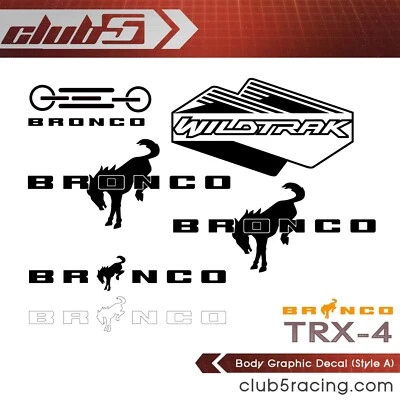 Body Graphic Decal for Traxxas TRX-4 2021 Ford Bronco ( A ) - Image 1 of 4