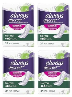 Always Discreet Normal Einlagen 96x Blasenschwäche Inkontinenz 4 x 24 Stück