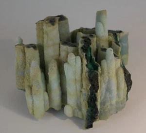 DRUSY QUARTZ on CHRYSOCOLLA STALACTITES - 7.2 cm - RAY MINE, ARIZONA 28003 - Picture 1 of 7