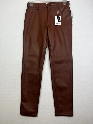 Pantalones de mezclilla Kensie de pierna recta de cuero sintético talla 8/29 tiro medio nuevos con etiquetas Foto 1 de 4