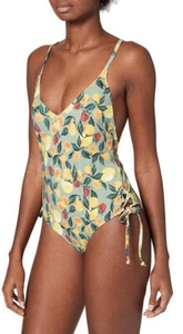Iris & Lilly Women's One Piece Swimsuit Fruit print size S Adjustable Straps - Picture 1 of 5