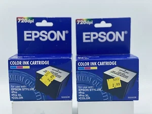 2 Epson S020036 Color Ink Cartridges Original Packaging Factory Sealed NIB Expi - Picture 1 of 6