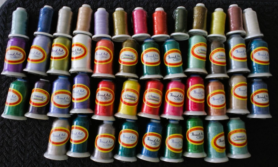Thread Art Polyester & Rayon Machine Embroidery Thread Lot of 46 NEW - Image 1 of 1