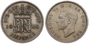 Großbritannien 6 Six Pence Stück - Ideal für Hochzeiten - verschiedene Jahrgänge - Bild 1 von 26