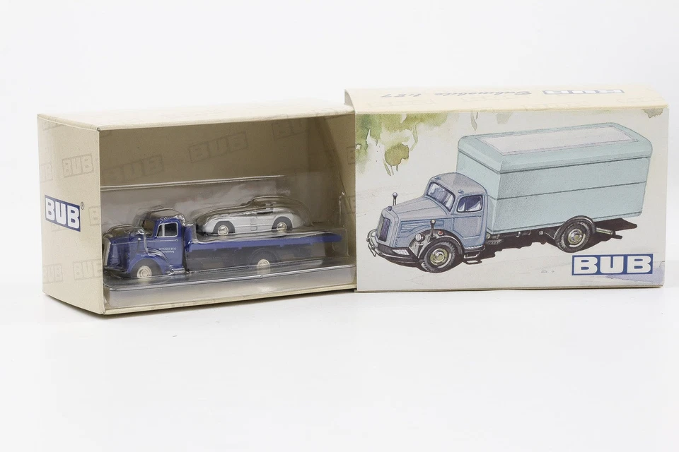 1:87 BUB Mercedes-Benz L6600 Reparto Corse Con 300 SLR Art.Nr. 07255 - Immagine 1 di 1