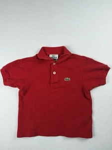 Lacoste Kids Red Polo Shirt Size 4 - Picture 1 of 5