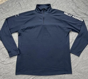 Helly Hansen Sweater Mens 2XL Navy Hydropower UPF 50 Quarter Zip Pullover - Picture 1 of 10