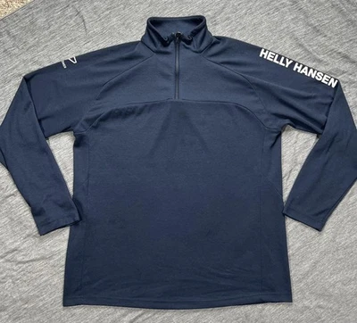 Helly Hansen Sweater Mens 2XL Navy Hydropower UPF 50 Quarter Zip Pullover - Image 1 of 4