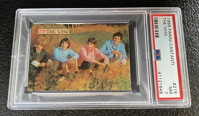 PSA 7 THE WHO Card 1968 Panini Cantanti #215 Rock Music Band Keith Moon HOF 60s - Image 1 of 3