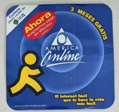 RARE America Online Collectible Disc, Vintage AOL Sign-up CD Blue Circles - Image 1 of 2