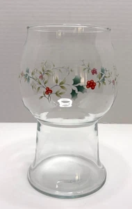 PFALTZGRAFF Winterberry Hurricane Candle Holder--Red Berries & Green Holy - Picture 1 of 5