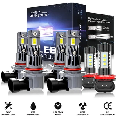 Combo de 6 faros LED + bombillas antiniebla para Chrysler 200 2017 2016 Foto 1 de 4