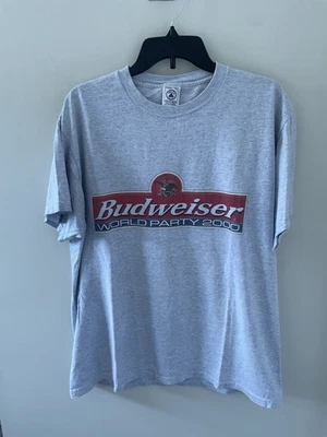 Camisa De Colección Delta Budweiser World Party 2000 Talla Grande Ranas Arte Cerveza Clásica Foto 1 de 3