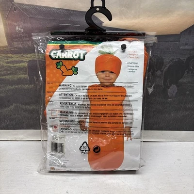 Bebé Zanahoria - Túnica - Naranja/Verde - Pascua - Disfraz - Infantil 12-18 Meses Foto 1 de 4