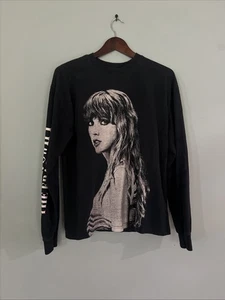 Taylor Swift the Eras tour black long sleeve T-Shirt Size Small Cotton - Picture 1 of 3