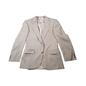 Jaeger Blazer Jacket Brown Medium 38C 100% Wool Made In Great Britain Dress - Picture 1 of 16