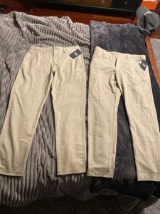 Boys Under Armour Golf Pants size YXL khaki uniform - Picture 1 of 7