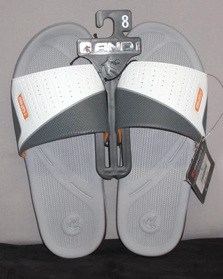 NEW Men's AND1 Timeout Slide Sandal Sport Flip Flops Grey Size 8 - Image 1 of 4