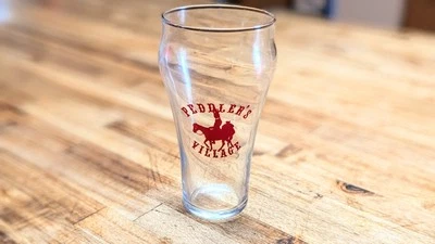 Vidrio de pinta vintage Libbey Peddler's Village retro años 70 recuerdo raro Foto 1 de 4