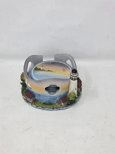 Juego de cuatro posavasos faro con soporte faro - Imagen 1 de 3