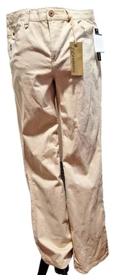 Pantalones chinos Z. Cavaricci vintage tostados para mujer, talla 14 tiro medio bootcut acampanado '90 Foto 1 de 4
