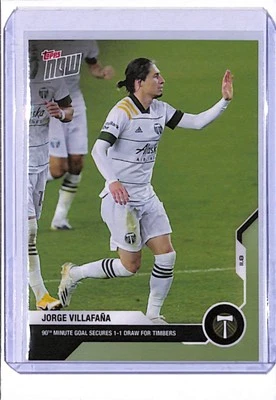 2020 TOPPS NOW MLS #52 JORGE VILLAFANA - PRINT RUN 54 - 90 MIN GOAL GETS DRAW! - Image 1 of 2