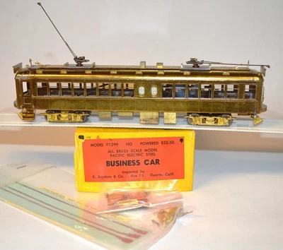 HO Brass Pacific Electric #1299 Business Car Trolley Suydam Tsubomi/Japan 1967 - Image 1 of 4