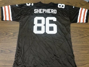 Vintage 1999 Leslie Shepherd Cleveland Browns Puma Brown Home Jersey Size 2XL - Imagen 1 de 6