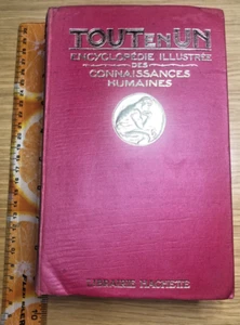 vtg 1936 TOUT en UN Encyclopedie des Connaissance Humaines Hachette French orig. - Picture 1 of 22