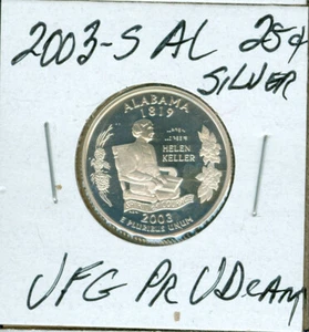 2003 S ALABAMA SILVER QUARTER ULTRA FINEST PROOF DCAM    99 CENTS SHIPPING  . - Picture 1 of 2
