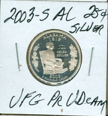 2003 S ALABAMA SILVER QUARTER ULTRA FINEST PROOF DCAM    99 CENTS SHIPPING  . - Image 1 of 2