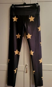GOLDSHEEP Black Gold Star Leggings - Size L - NWOT - Picture 1 of 3