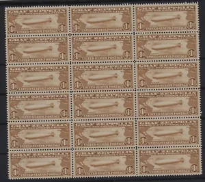FORGERY - Sheet of Werner's FORGERY/REPLICA - 1930 Graf Zeppelins , Sc C14 - Picture 1 of 1