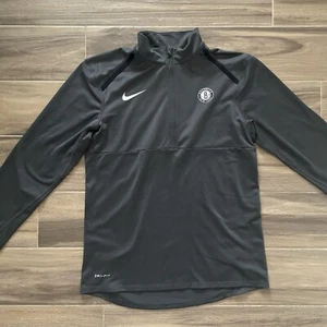 Nike Brooklyn Nets 1/4 Zip Pullover Mens Small NBA Basketball Running - Picture 1 of 8