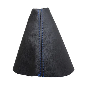 VOLKSWAGEN AMAROK (2010-2019) Soufflet Levier De Vitesse Cuir - Couture Bleu - Picture 1 of 3