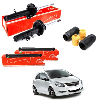 SPEED Kit Ammortizzatori Anteriori e Posteriori con Tamponi Opel Corsa D