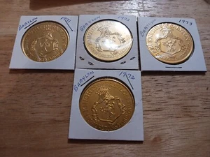 Lot of 4 Knights of Babylon Doubloons New Orleans Mardi Gras 1 Athena Free Ship  - Picture 1 of 7