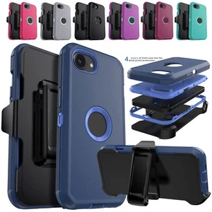 For iPhone 16 Pro Max/Pro/16 Plus/16e Case Heavy Duty Hybrid Cover / Belt Clip - Picture 1 of 89