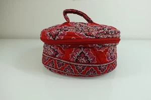 Vera Bradley Frankly Scarlet Red Cosmetic Tote Bag w/ Zipper Pocket and Handle - Picture 1 of 8