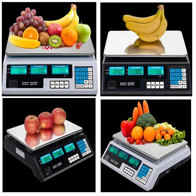 LEADZM 40kg/5g Digital Price Computing Scale for Market Vegetable Fruit Weigh UK