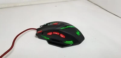 Zelotes T-90 Top Gaming Mouse USB Wired Black/Red ~ Tested Great Condition - Image 1 of 4
