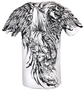 XTREME COUTURE by AFFLICTION Camiseta para Hombre SORROW Calavera Motociclista MMA S-5X - Imagen 1 de 10
